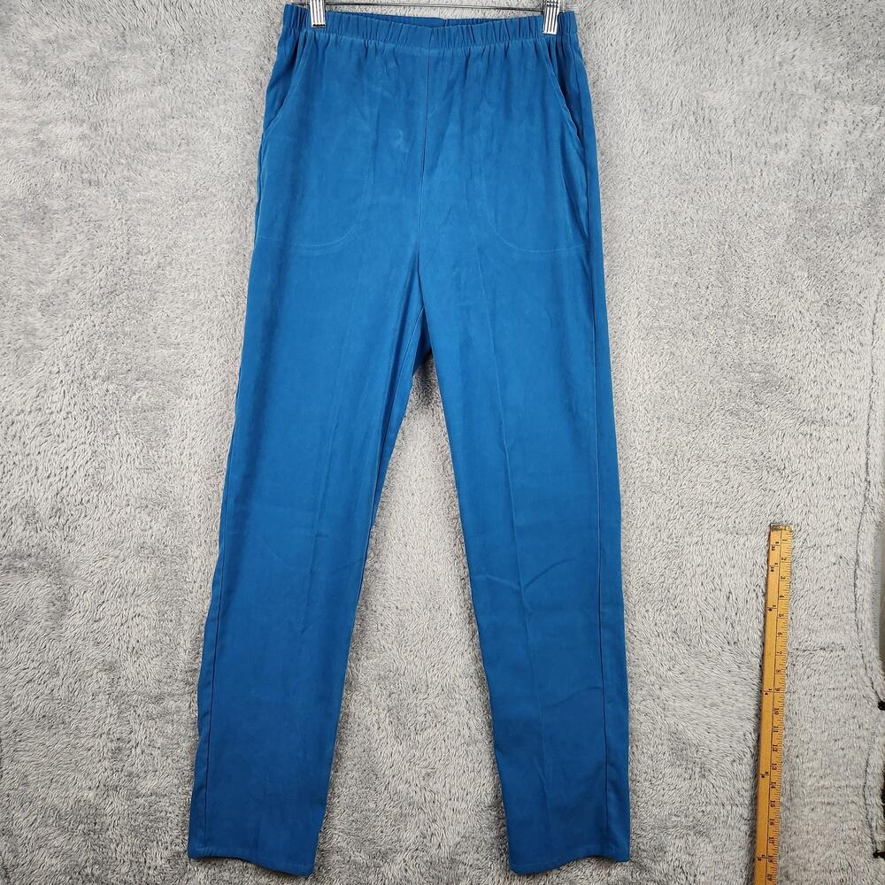 Vintage Denim & Co Pants Womens Small Tall Blue Stretch Pockets Tapered Leg 90s